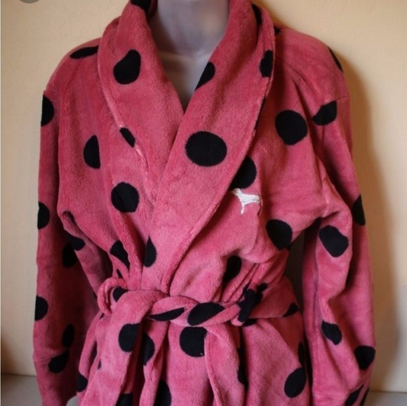 VS Pink Polka Dot Robe - Picture 1 of 4